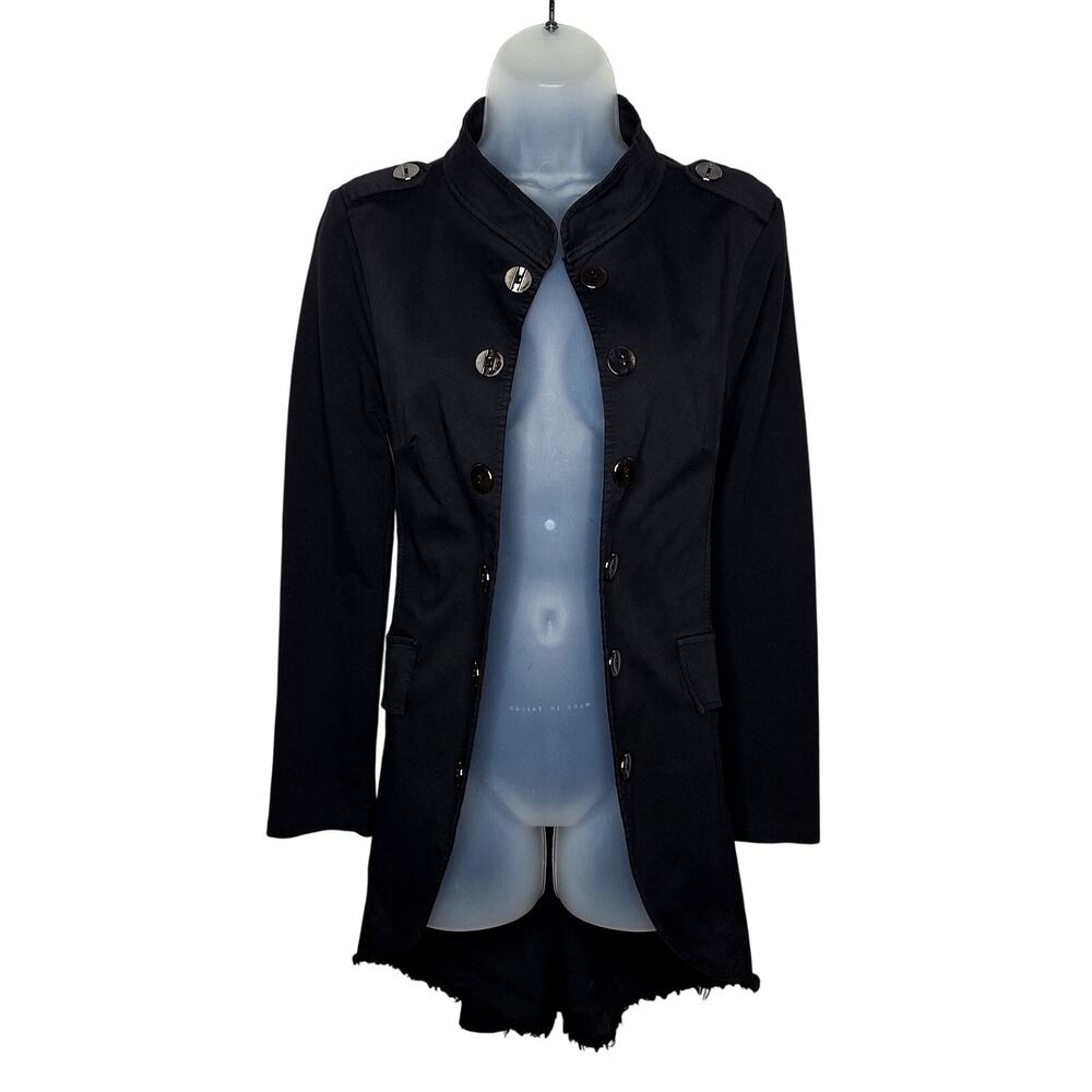 Suzy D Frock Coat Military Jacket Small Steampunk Vampire Goth Victorian Black